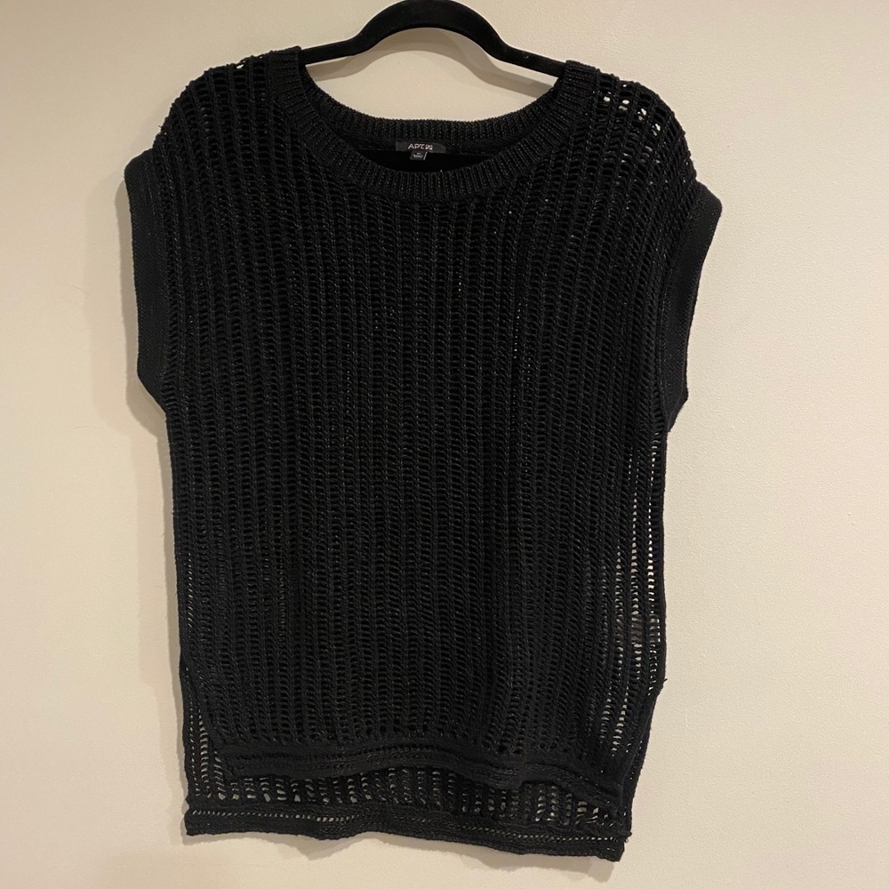 Apt. 9 Sleeveless Knit Black Sweater